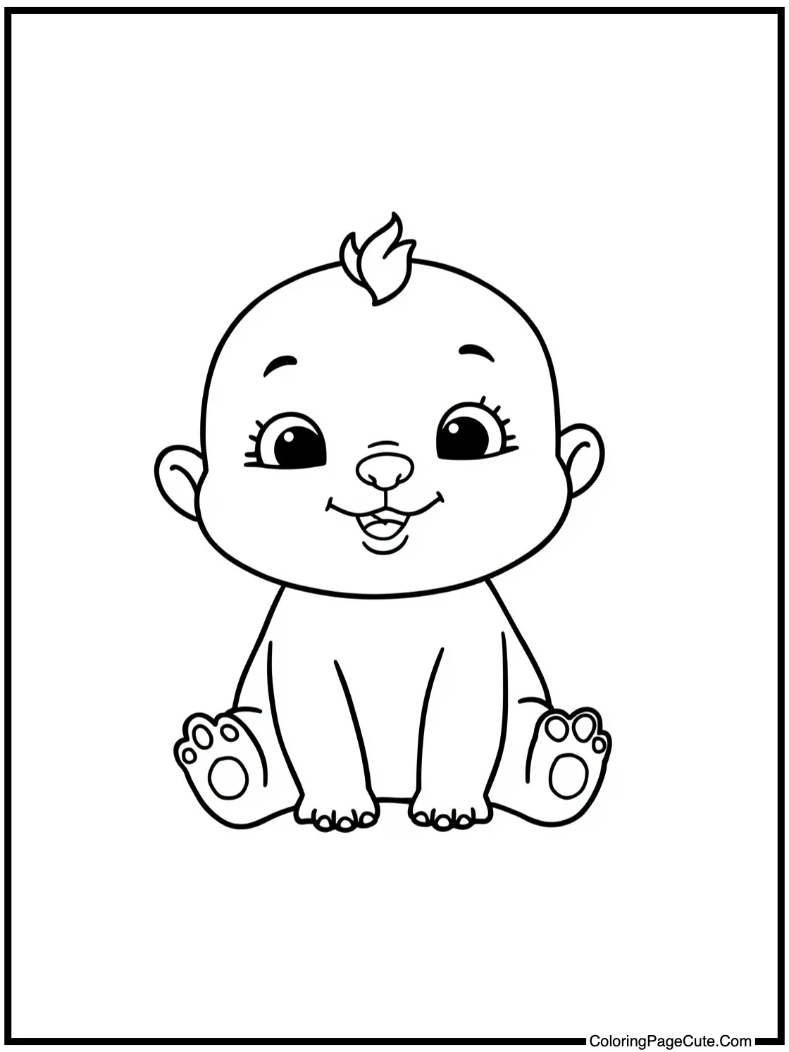 Baby appearance smiling