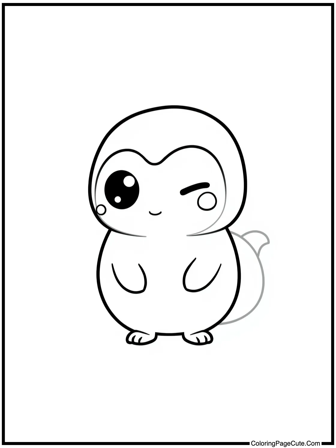 Character winking sweetly