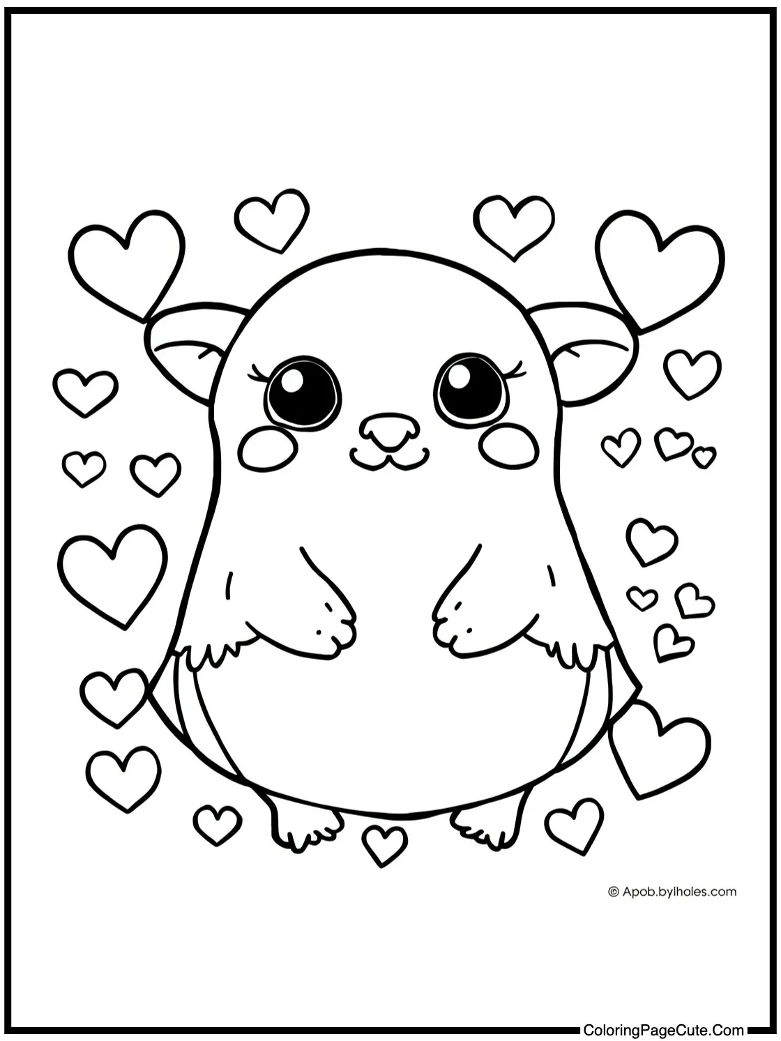 Surrounded by small hearts