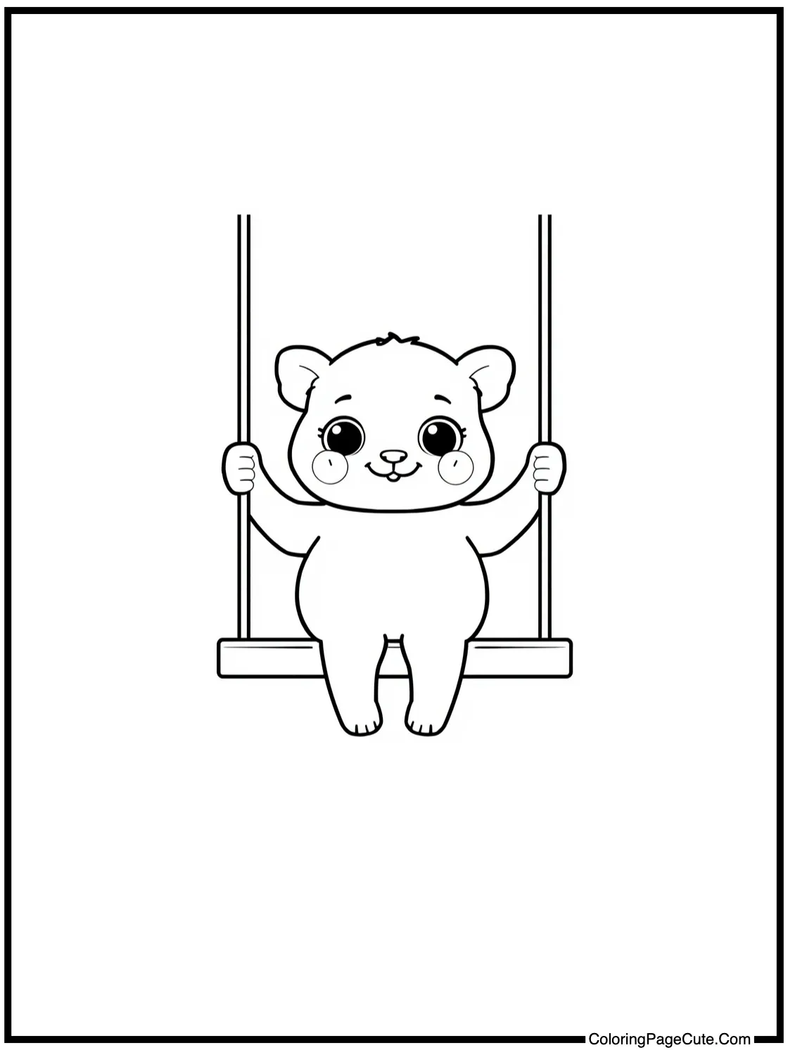 Sitting on a swing