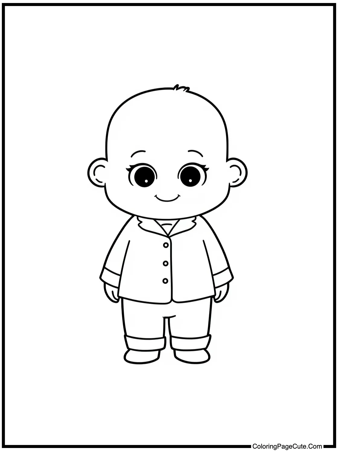 Character wearing pajamas