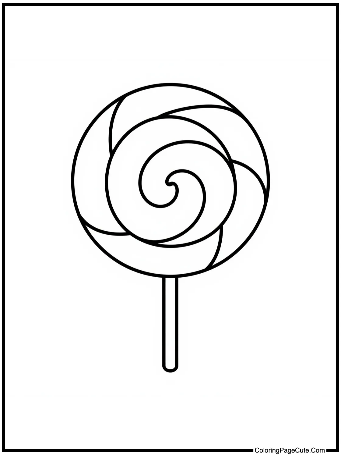 With a giant lollipop