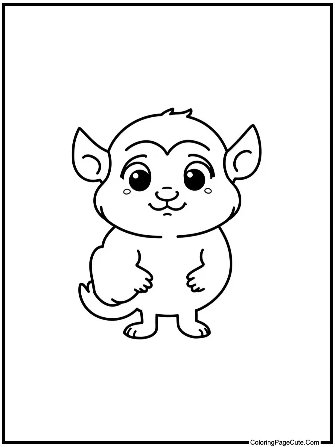 Mischievous friend looking thoughtful