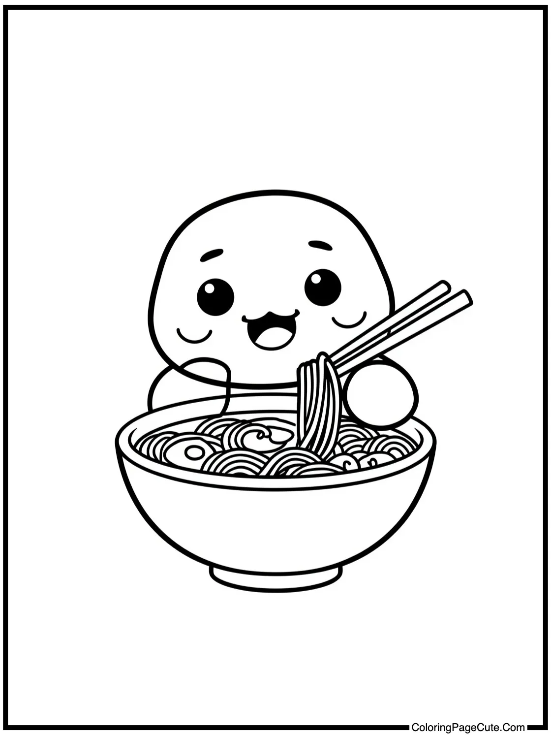 Eating ramen noodles