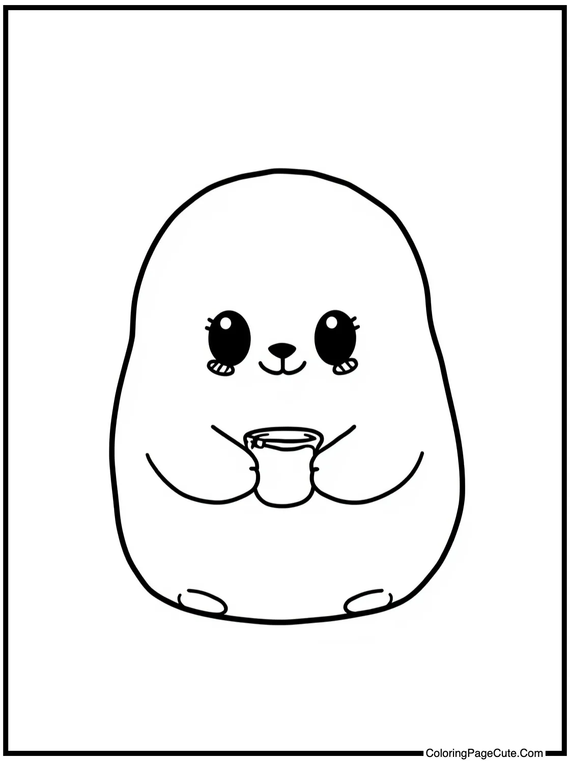 Fluffy figurine making tea