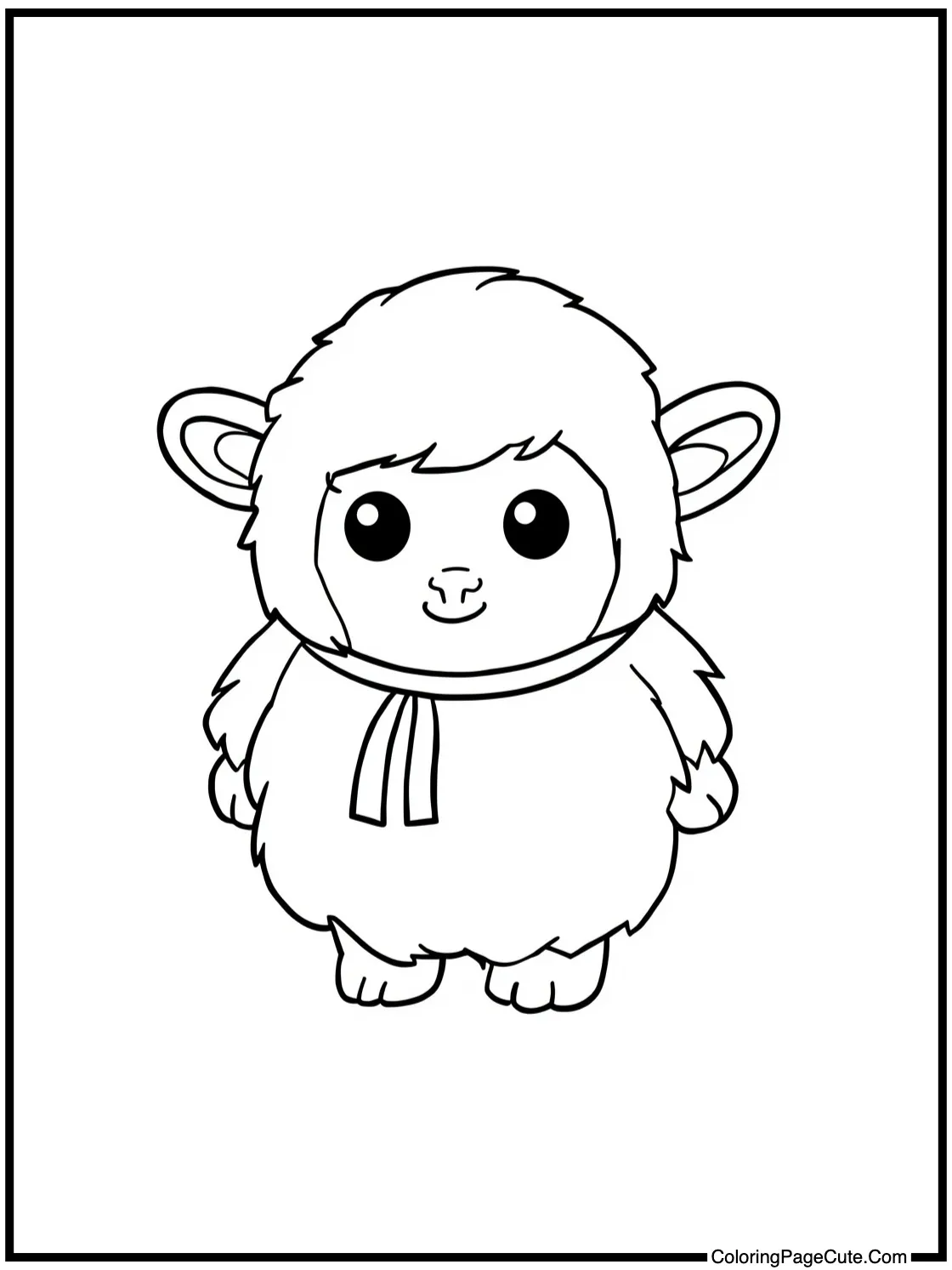 Fluffy figurine with ribbons