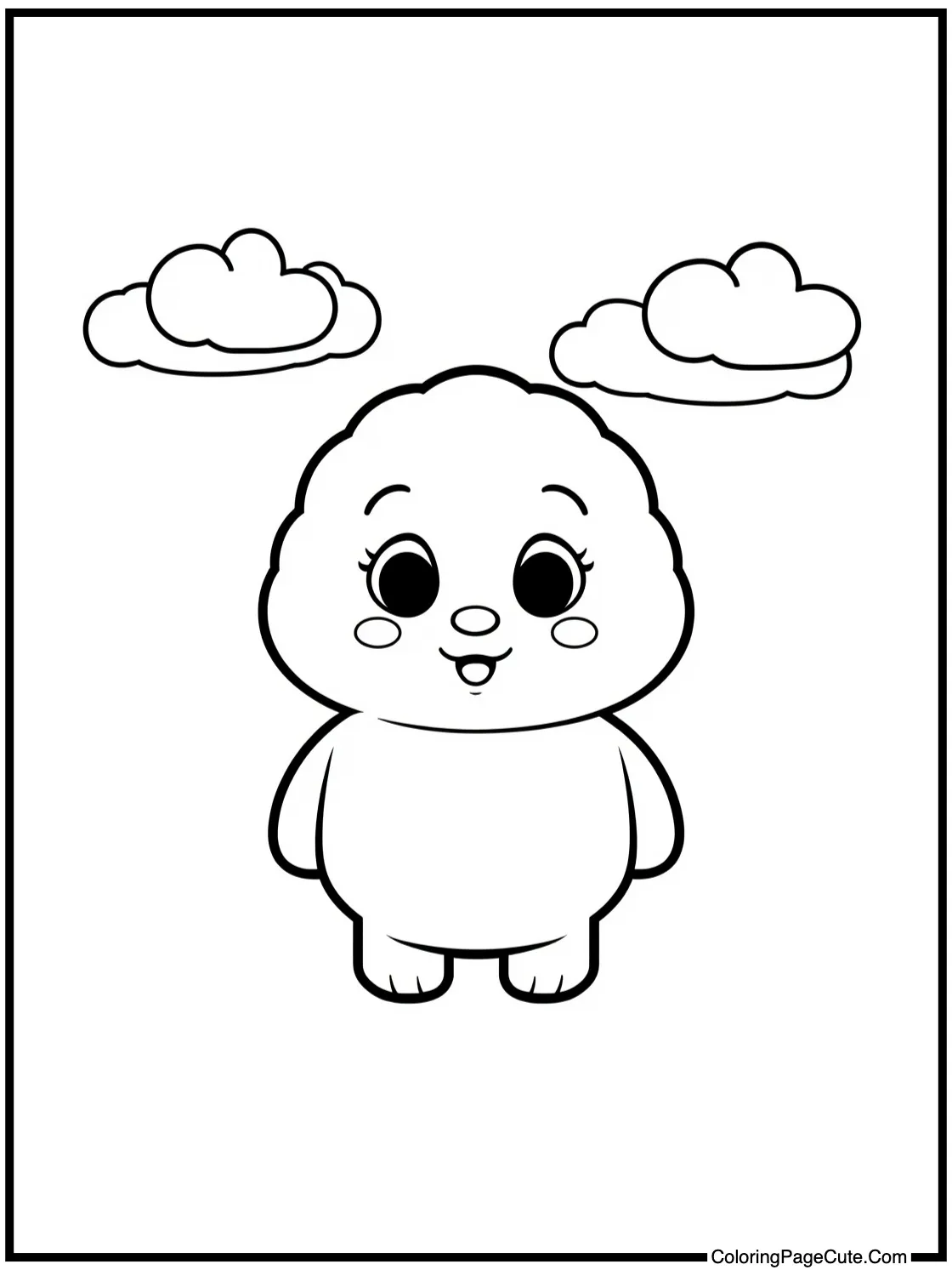 Character near clouds