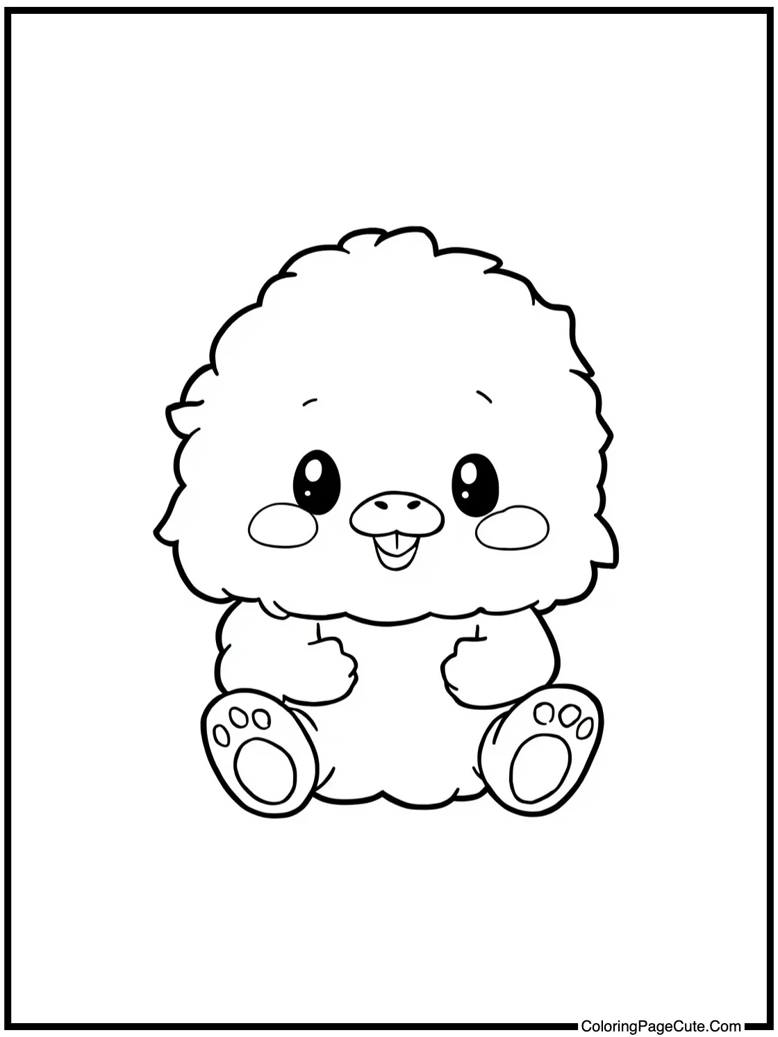 Fluffy figurine resting