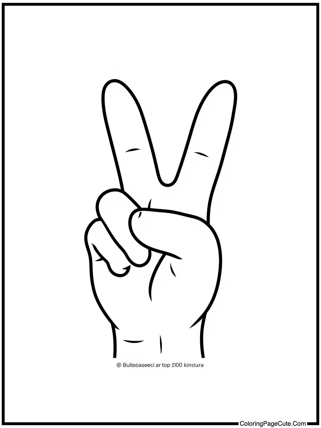 Creature making peace sign