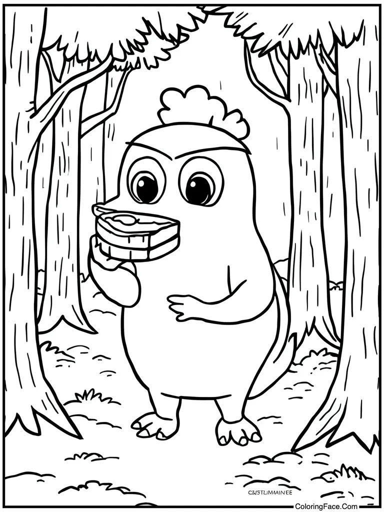 Eating a slice of pie