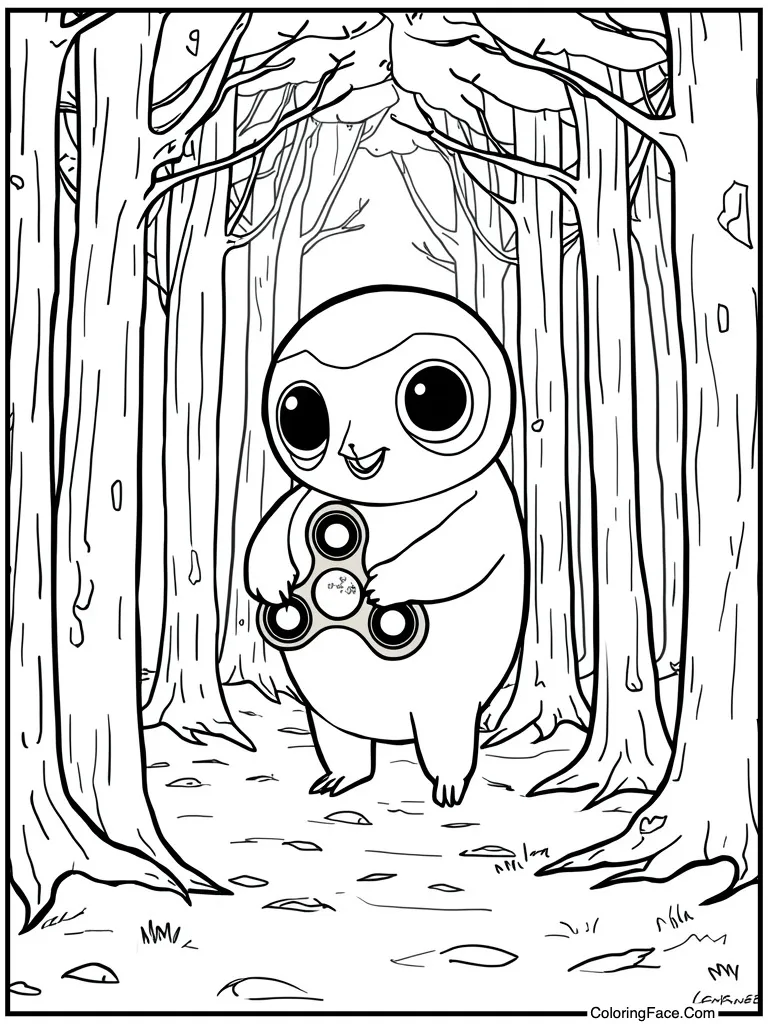 Spinning a fidget spinner