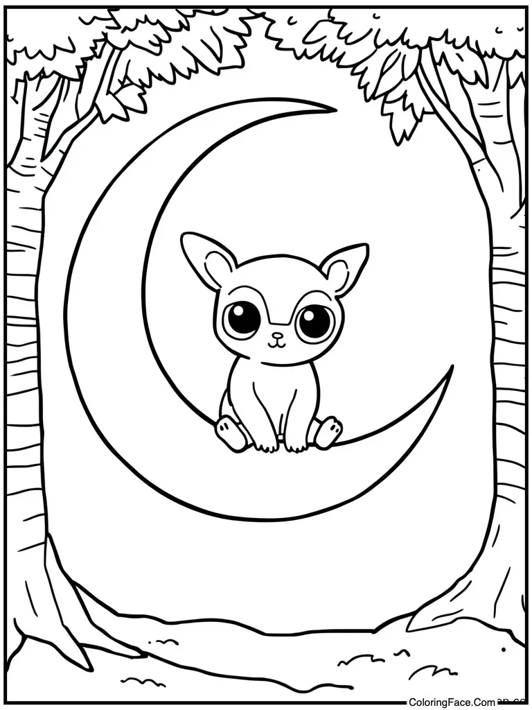 Sitting on crescent moon