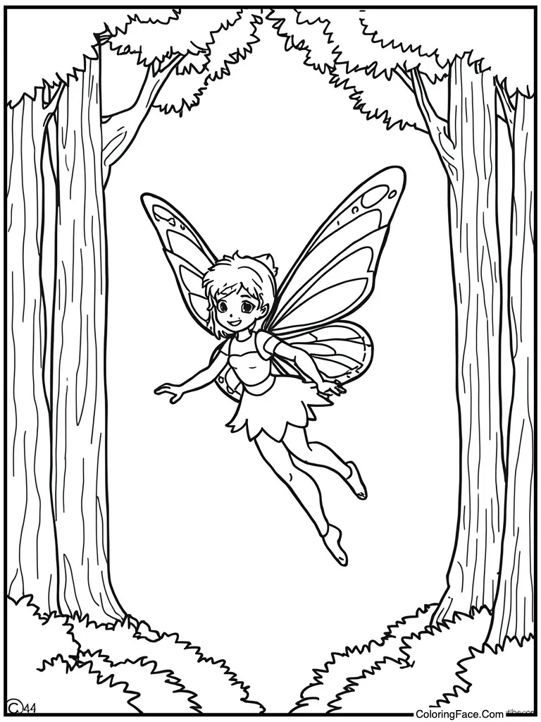 Flying with fairy wings