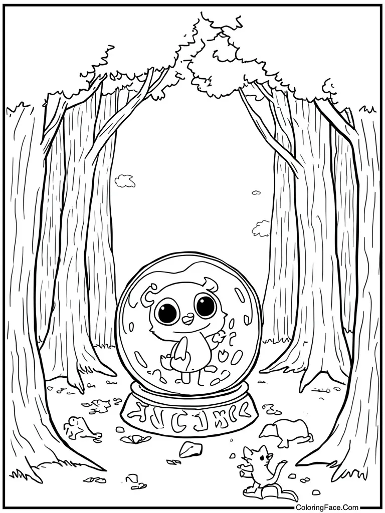 Looking at crystal ball