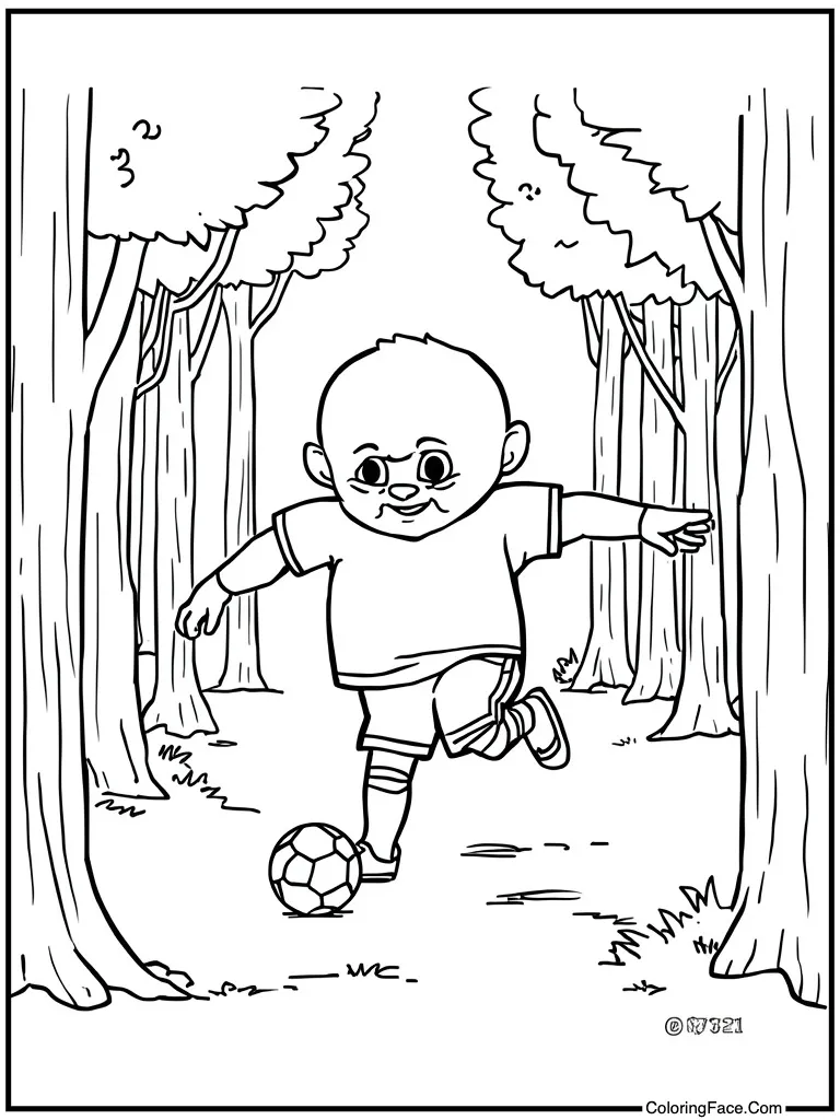 Kicking a soccer ball