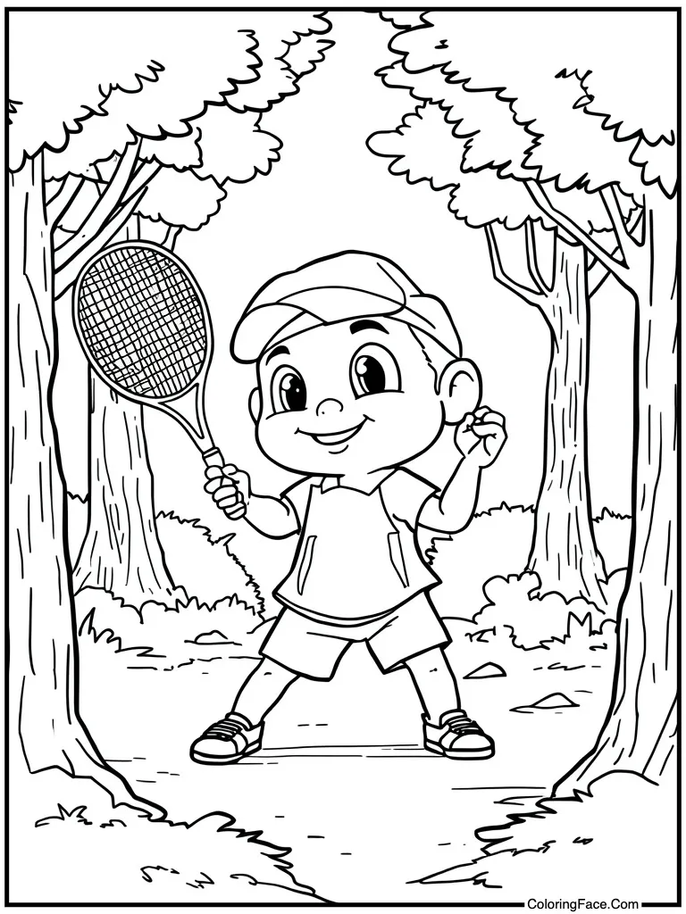 Swinging a tennis racket