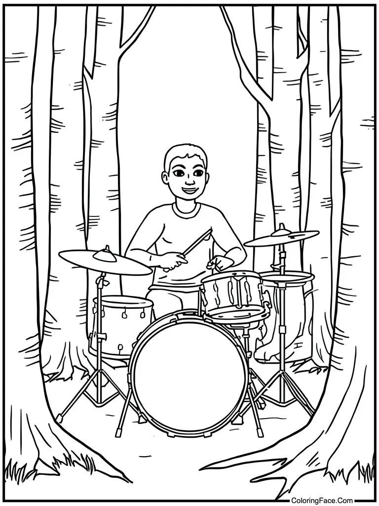 Playing the drums loud