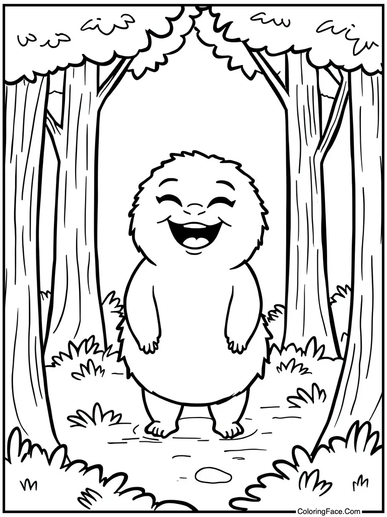 Laughing out loud happily