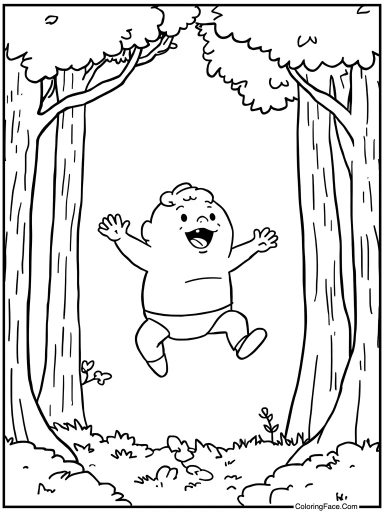 Excited jumping up down