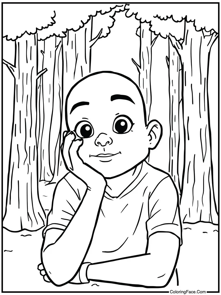 Bored resting chin hand