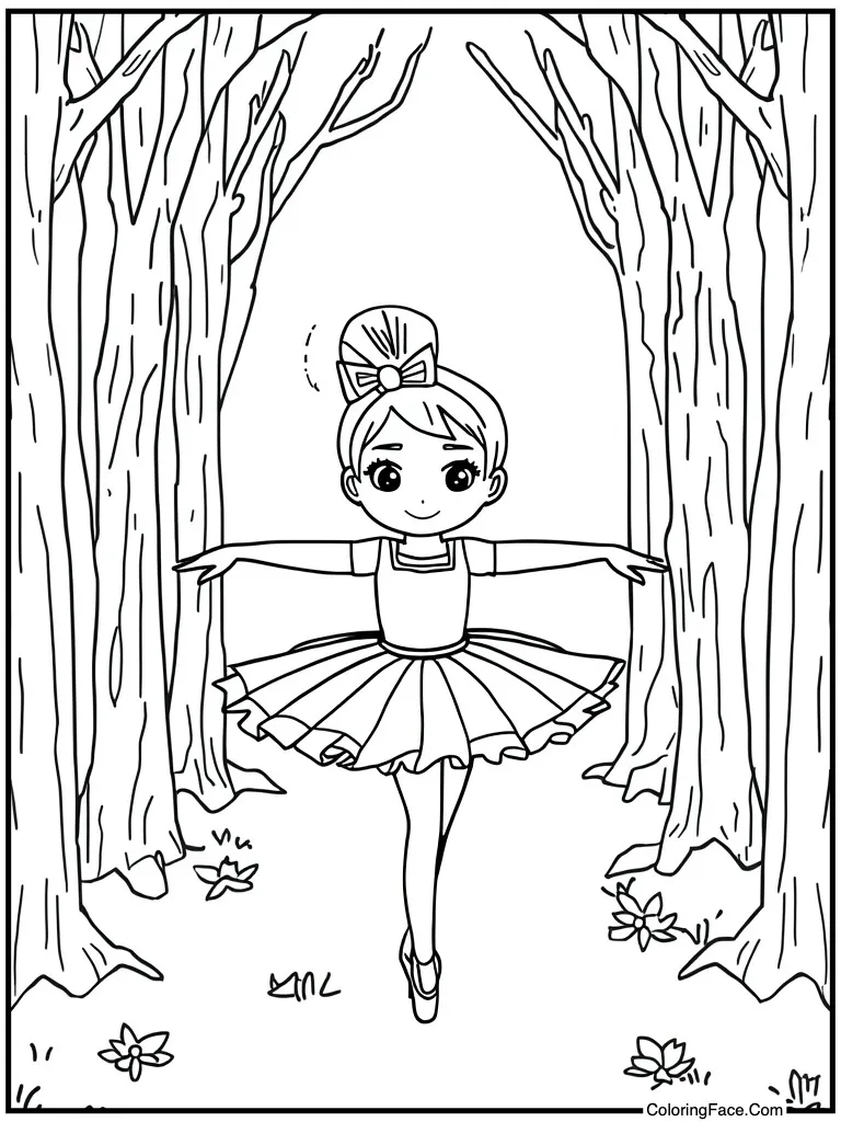 In a ballet tutu