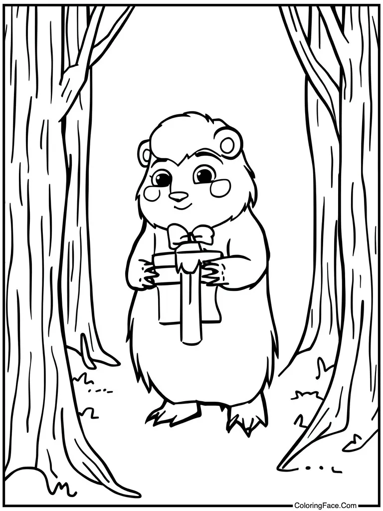 Giving a wrapped gift