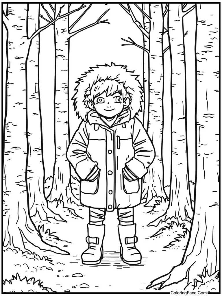 Wearing a heavy parka
