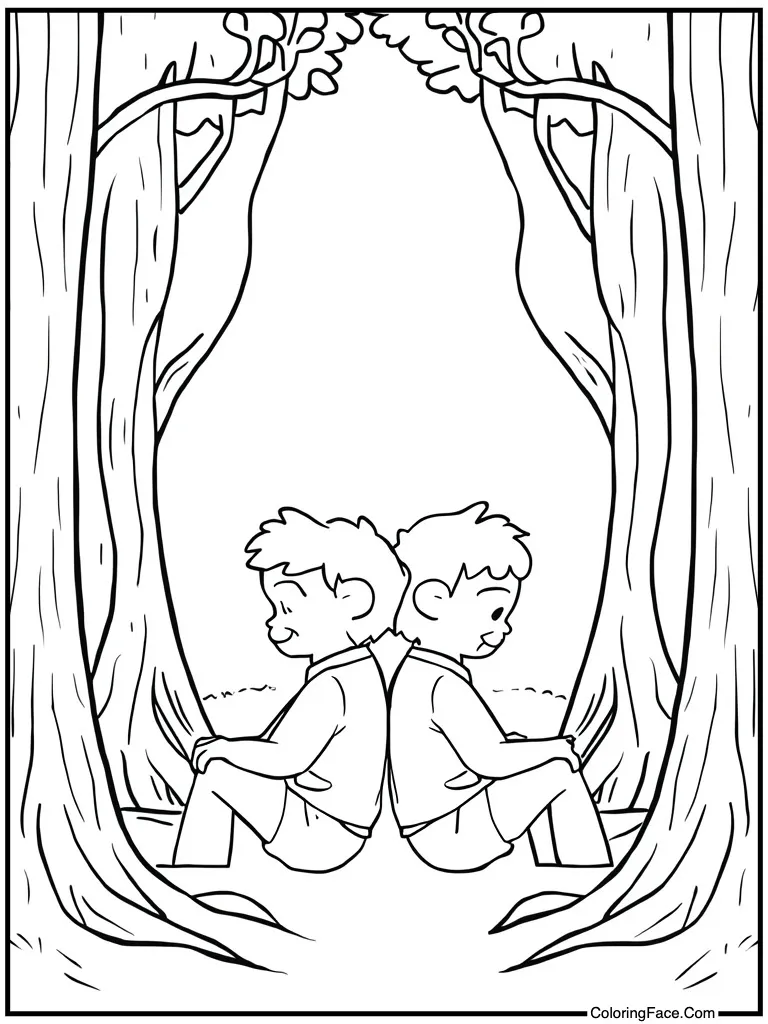 Sitting back to back