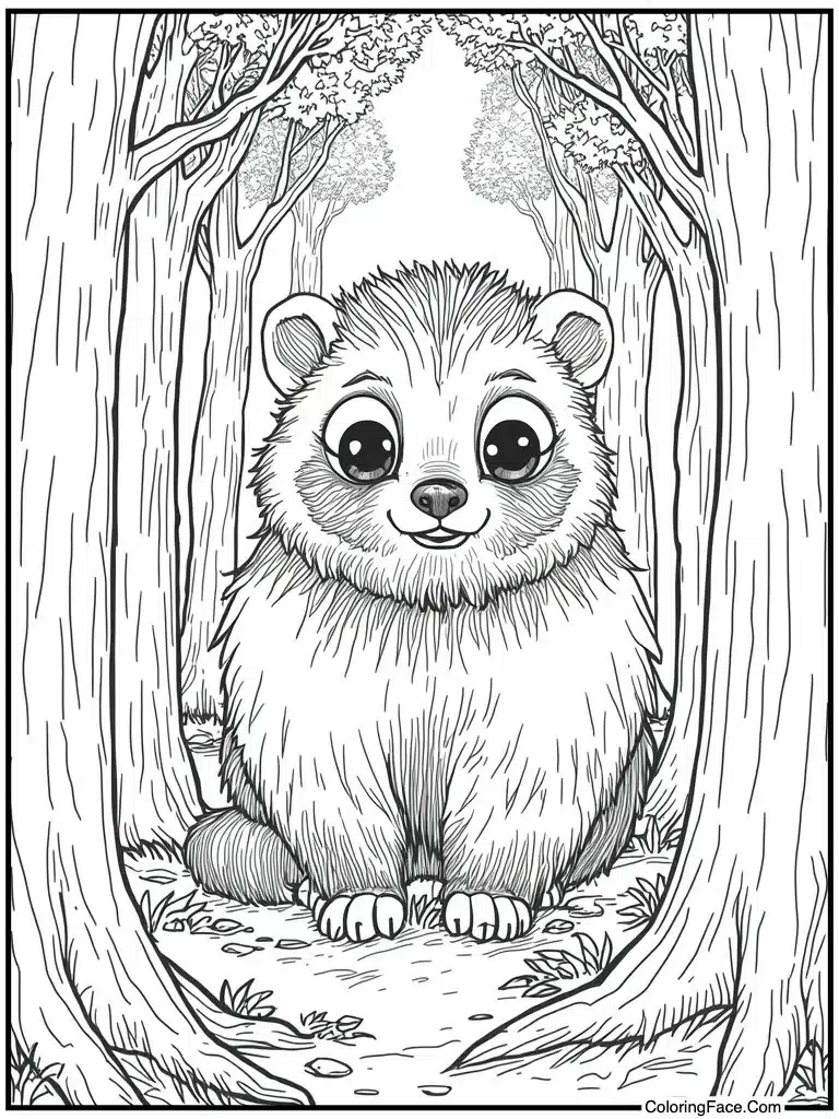 Detailed fur texture drawing