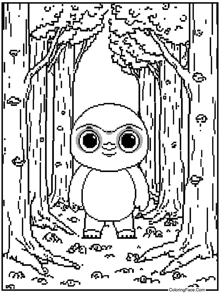 Pixel art block style