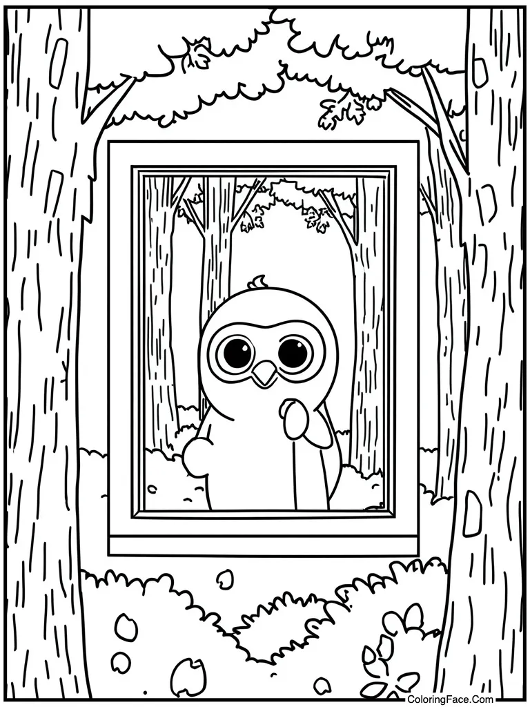 Peeking through a window