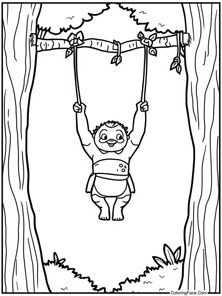 Hanging from a branch