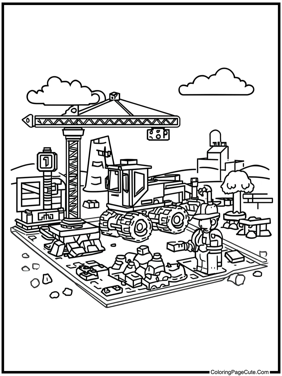 a busy construction site