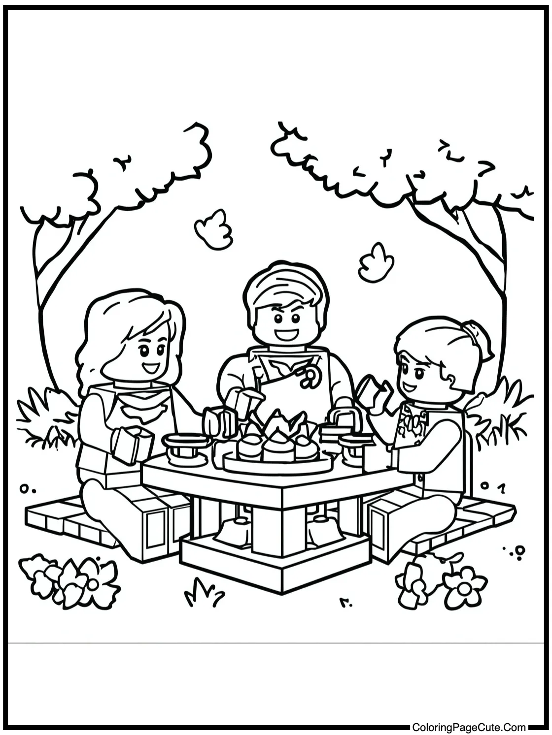 a happy family picnic