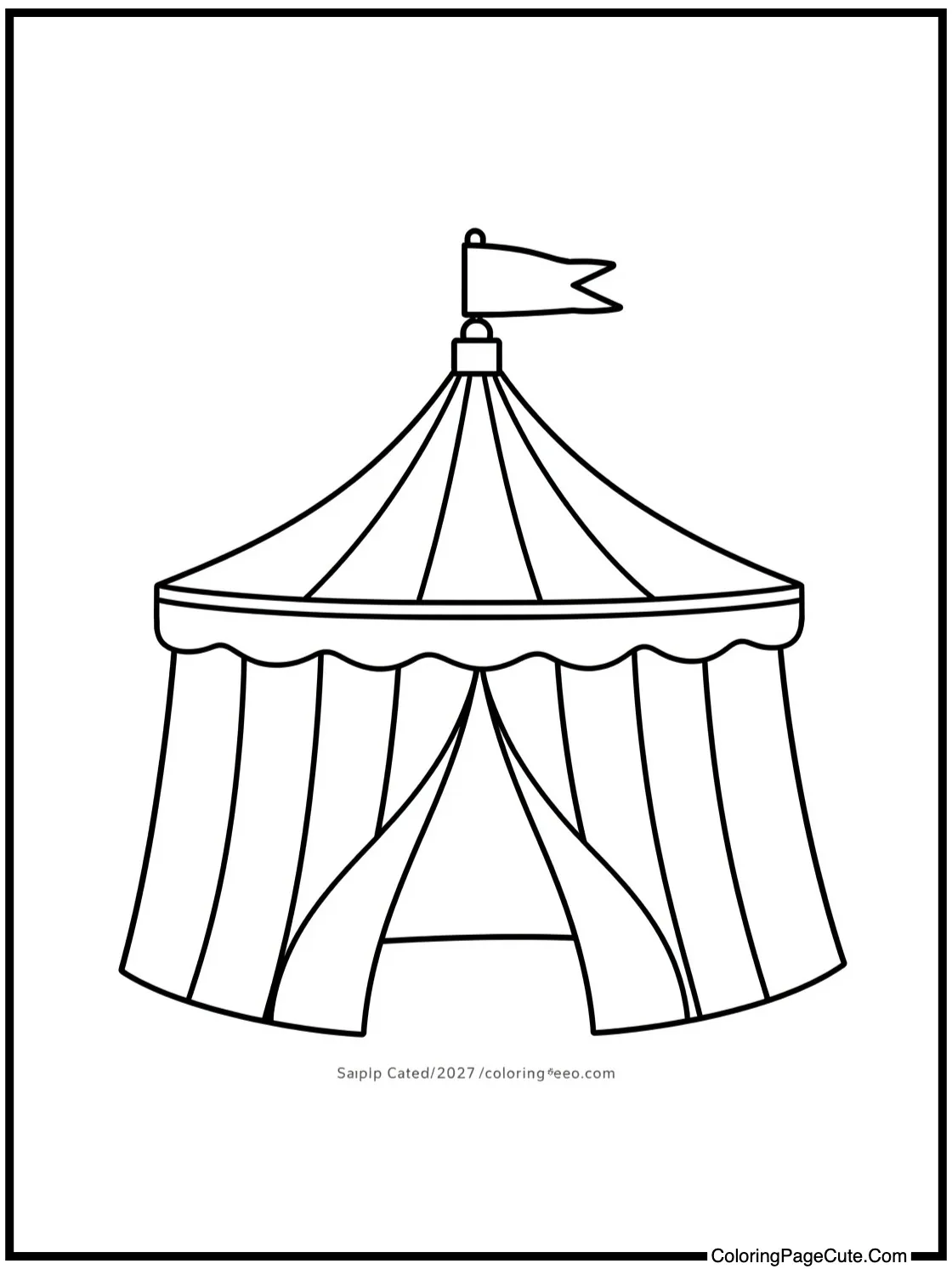 a cheerful circus tent