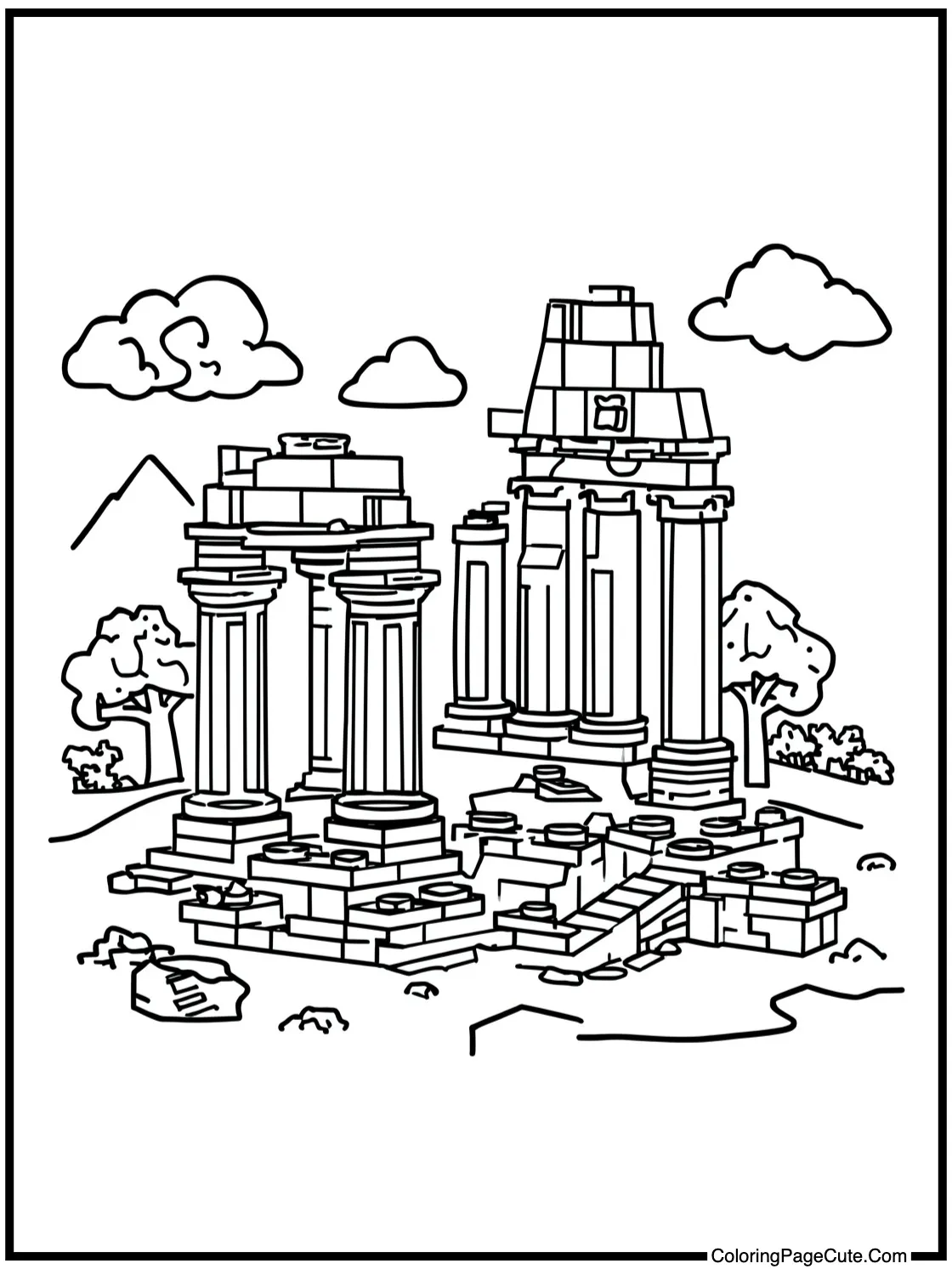 exploring ancient ruins