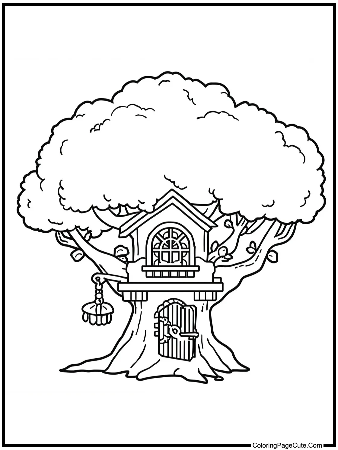 a whimsical treehouse