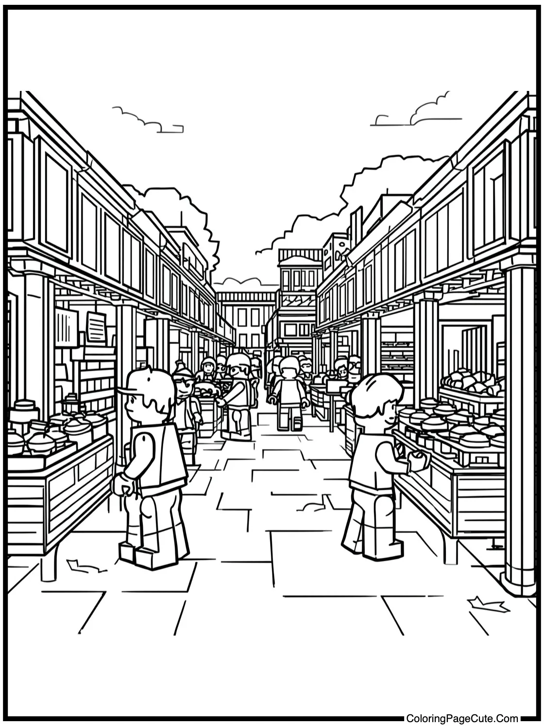 of a bustling market