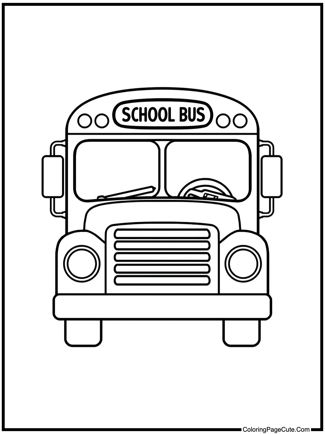 a cheerful school bus