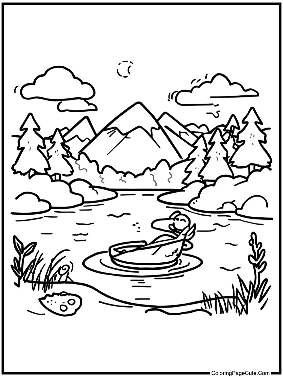 of a peaceful lakeside