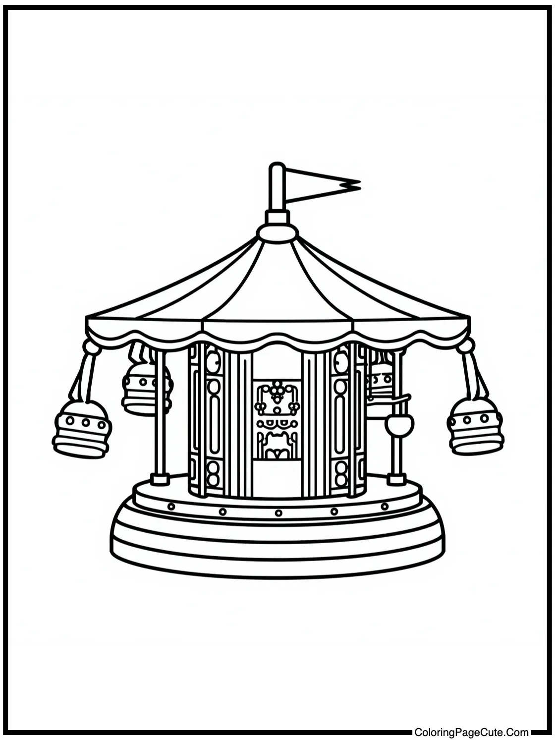 a vibrant carnival ride