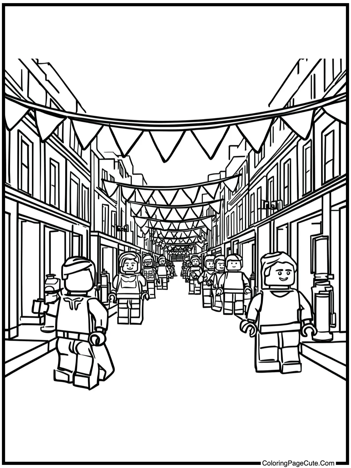 a colorful street festival