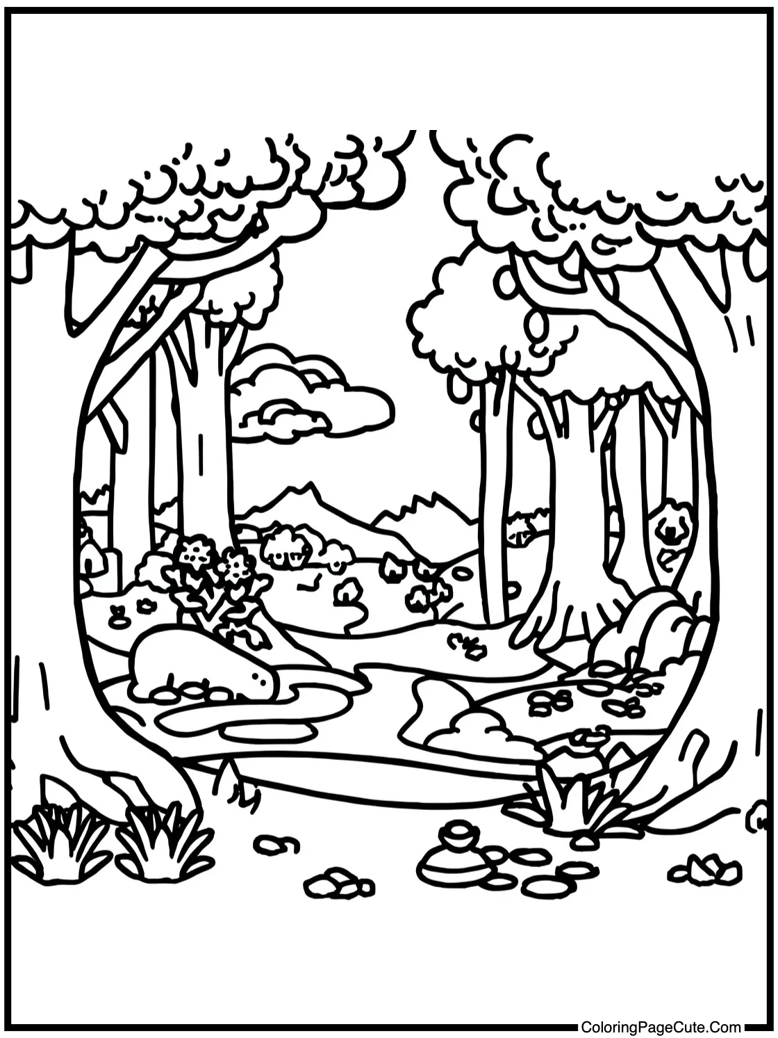 of a peaceful forest