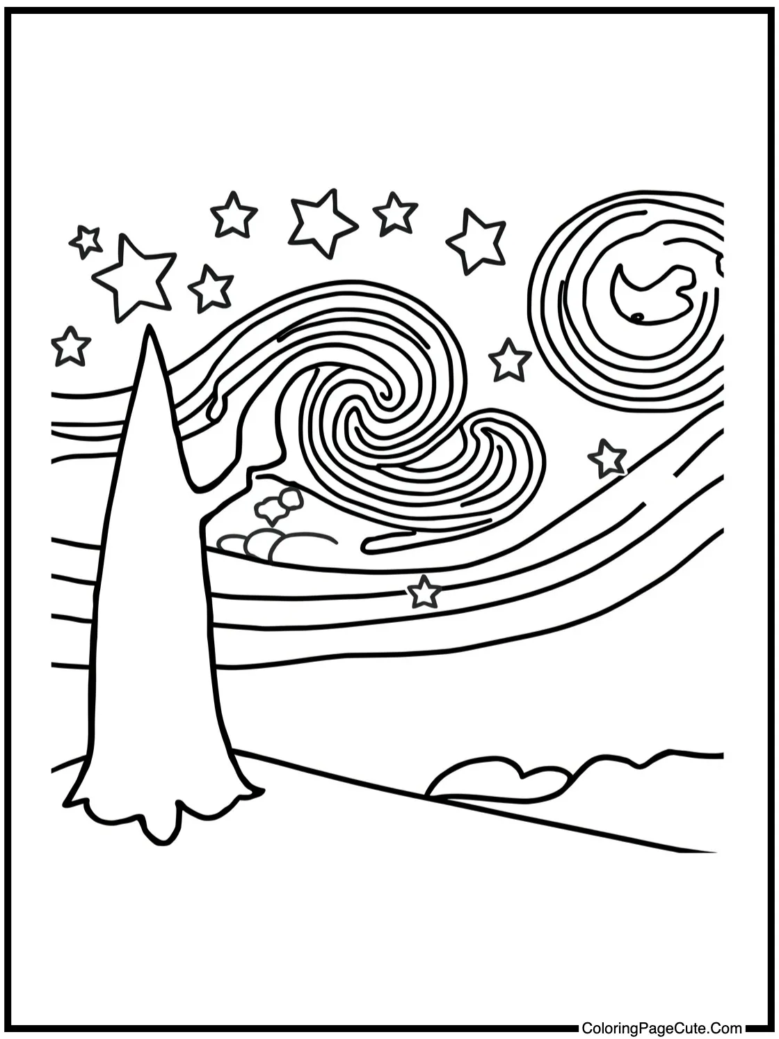 a peaceful starry night