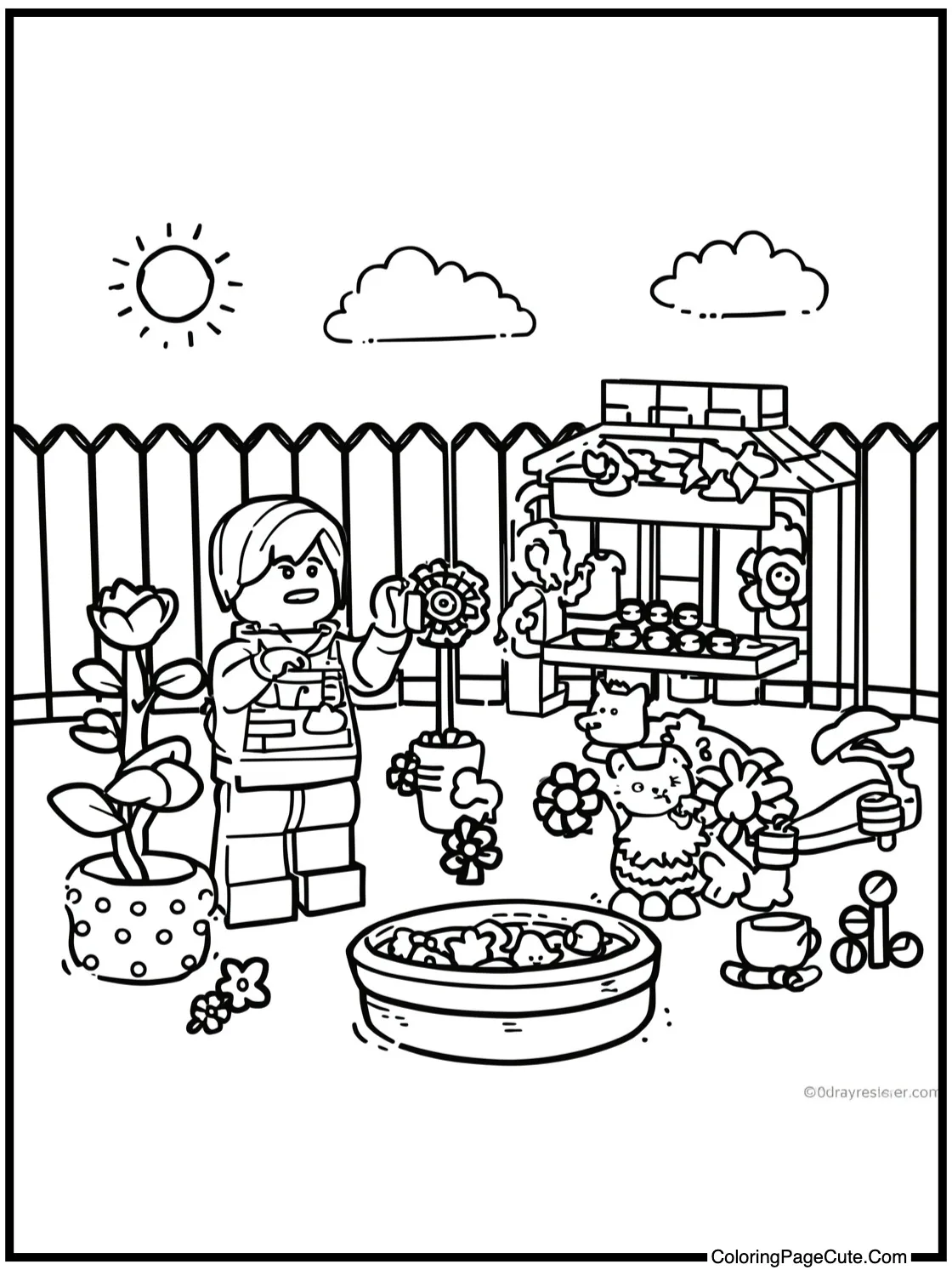 creating a garden scene