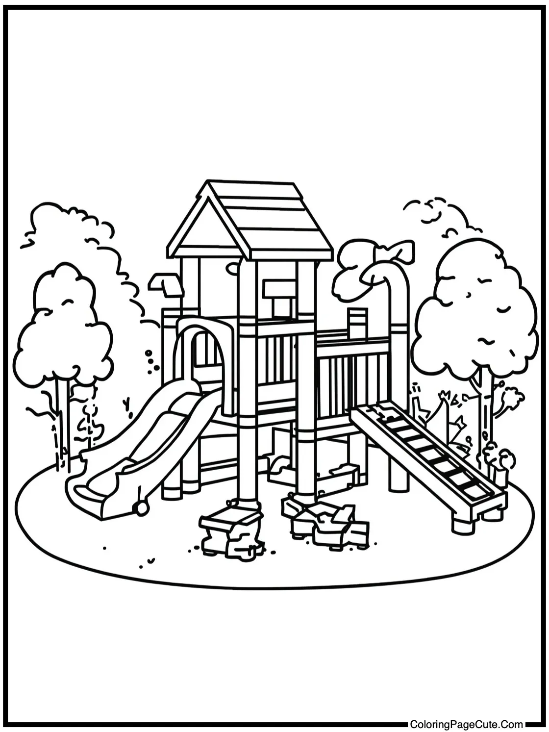 of a cheerful playground