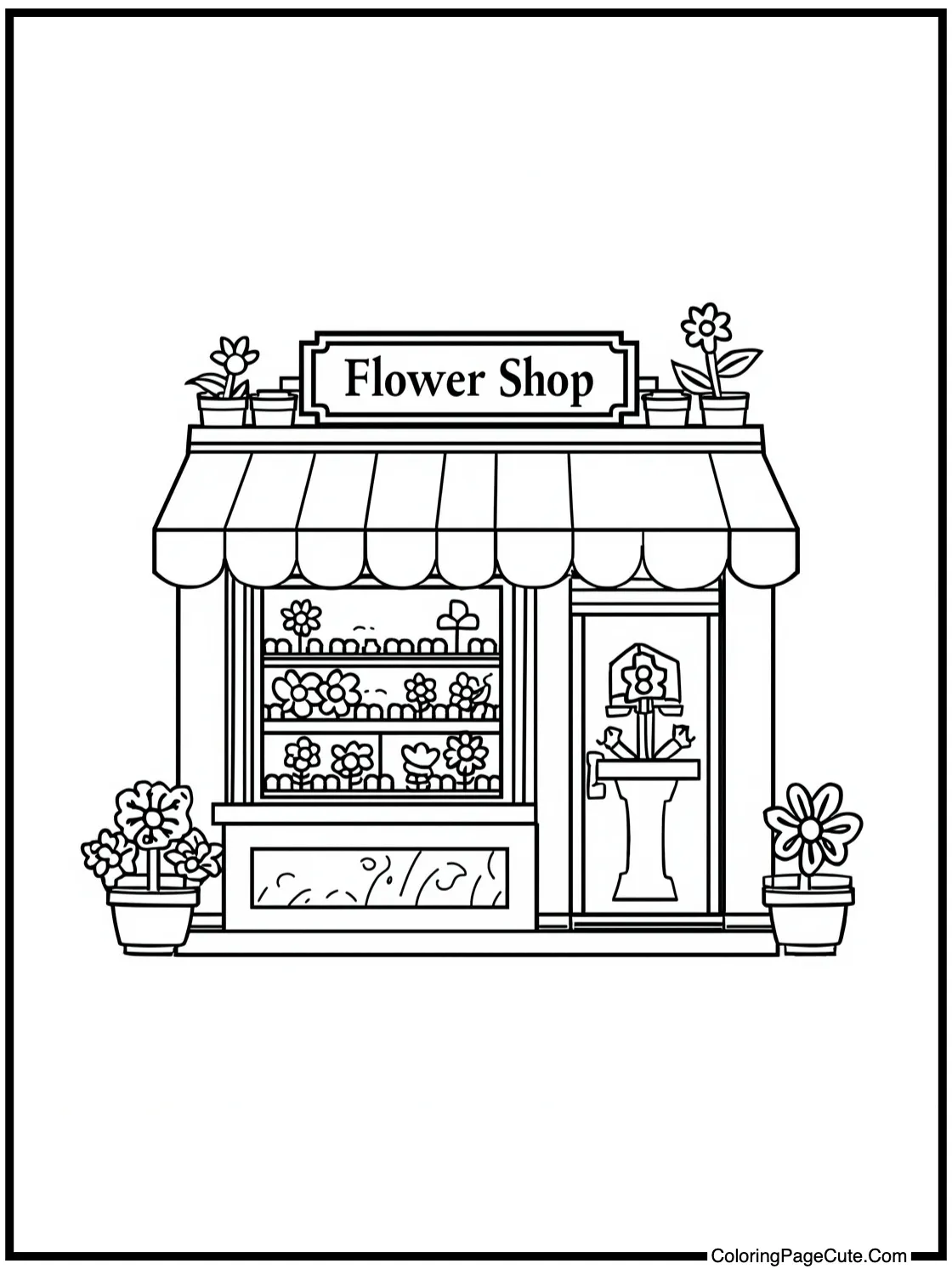 a beautiful flower shop