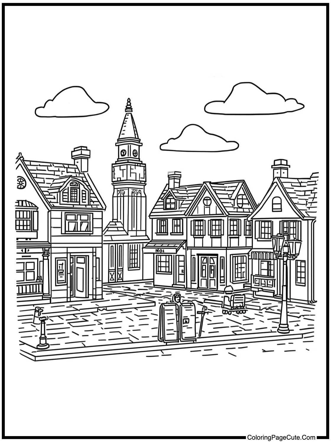 a charming village square