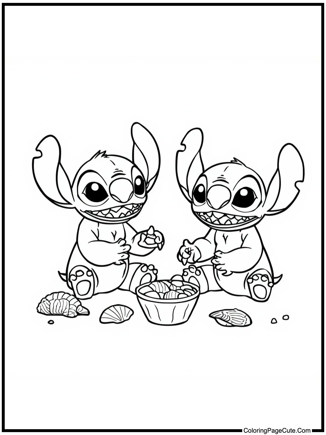 collecting seashells