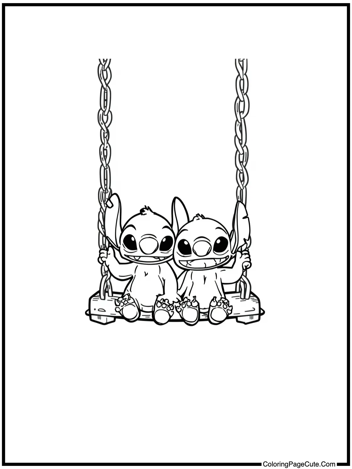 on a swing